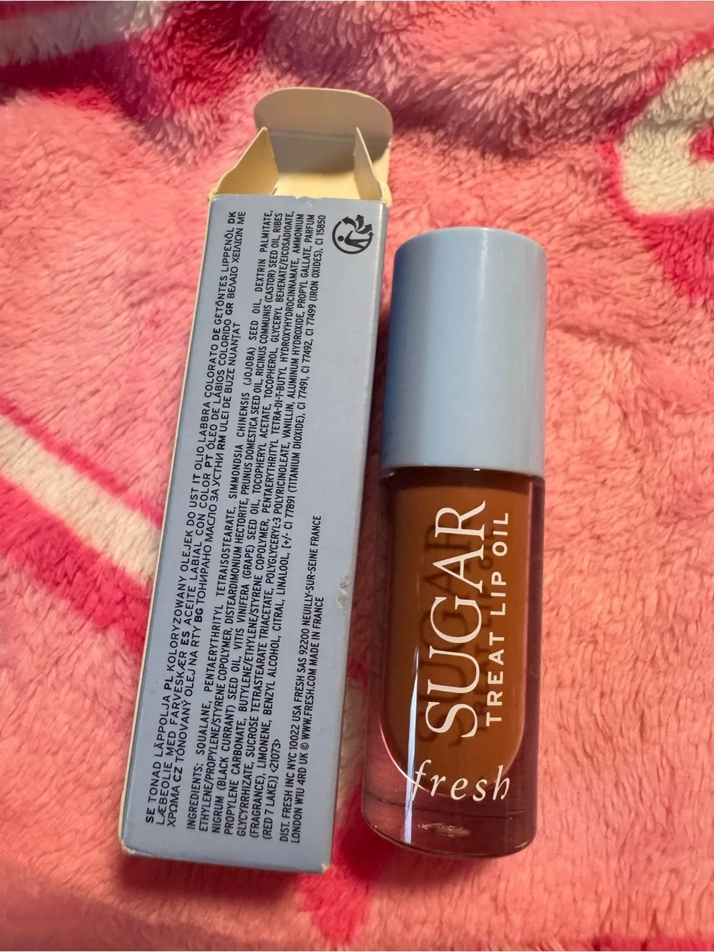 fresh Sugar Treat Lip Oil in Honey - Hydrating Brown Lip Oil New In Box